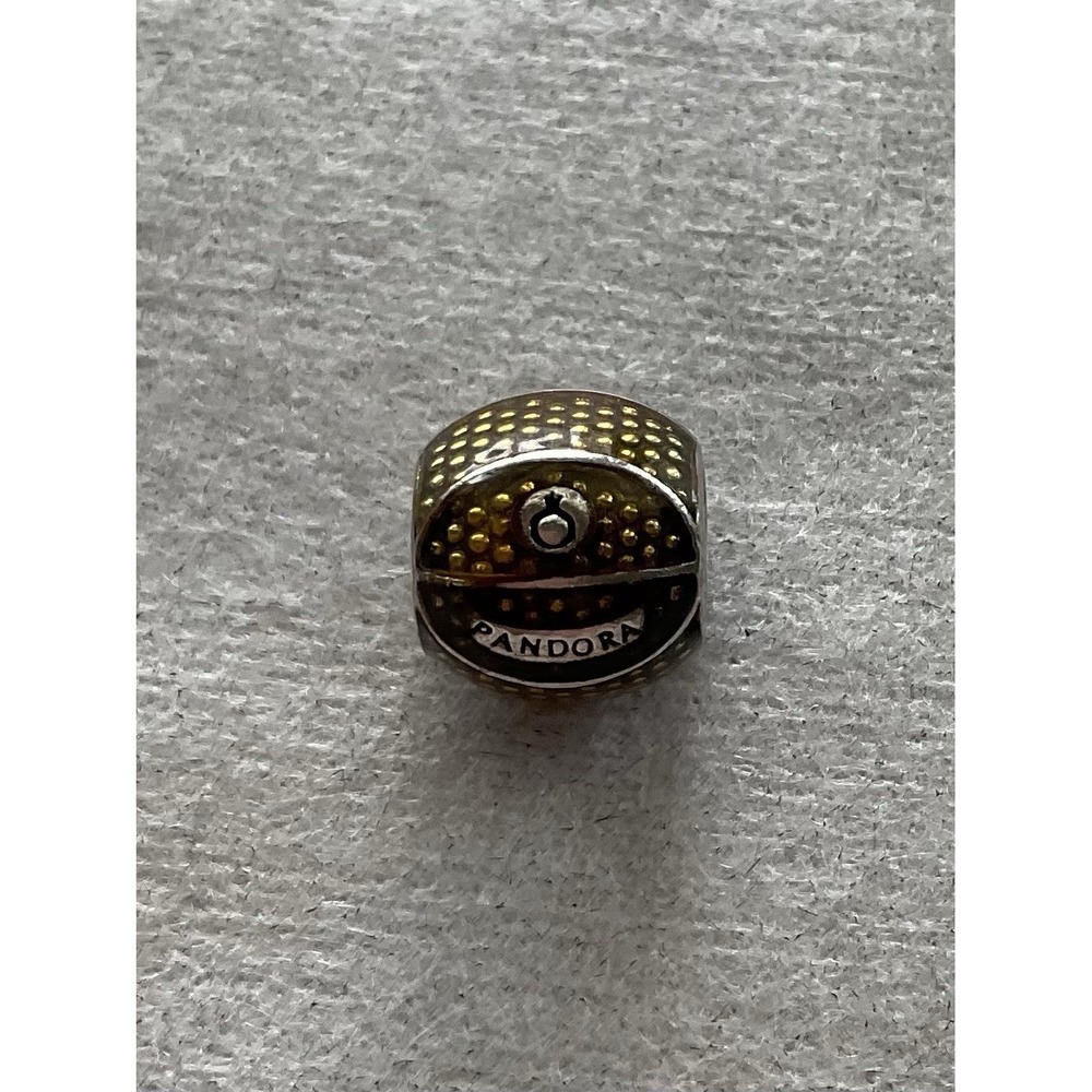 Pandora Sterling Silver Basketball Sports Bead Charm ALE 925 Enamel